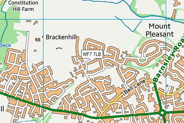 WF7 7LB map - OS VectorMap District (Ordnance Survey)