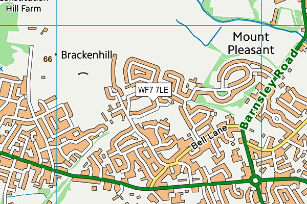 WF7 7LE map - OS VectorMap District (Ordnance Survey)