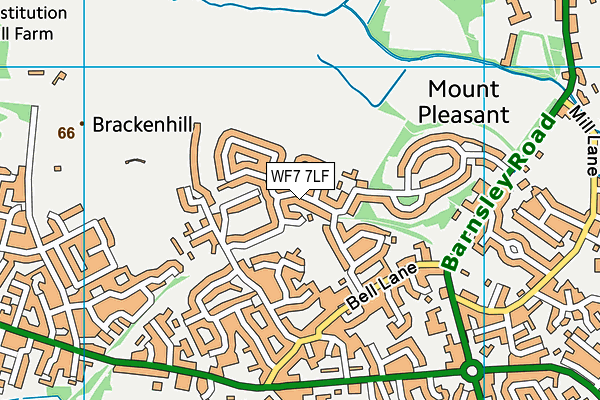WF7 7LF map - OS VectorMap District (Ordnance Survey)
