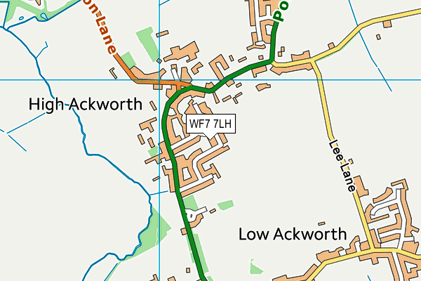 WF7 7LH map - OS VectorMap District (Ordnance Survey)