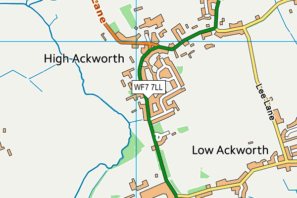 WF7 7LL map - OS VectorMap District (Ordnance Survey)