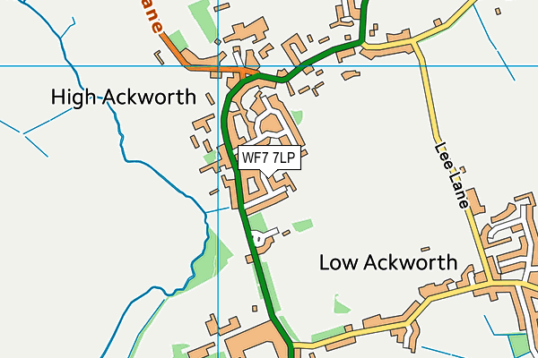 WF7 7LP map - OS VectorMap District (Ordnance Survey)