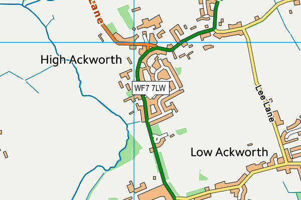 WF7 7LW map - OS VectorMap District (Ordnance Survey)