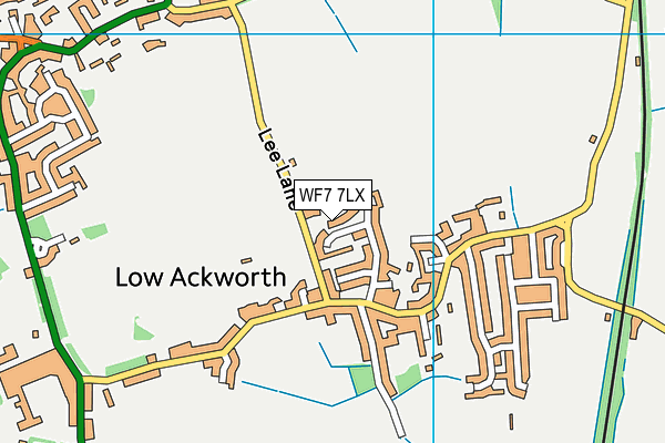 WF7 7LX map - OS VectorMap District (Ordnance Survey)