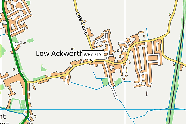 WF7 7LY map - OS VectorMap District (Ordnance Survey)