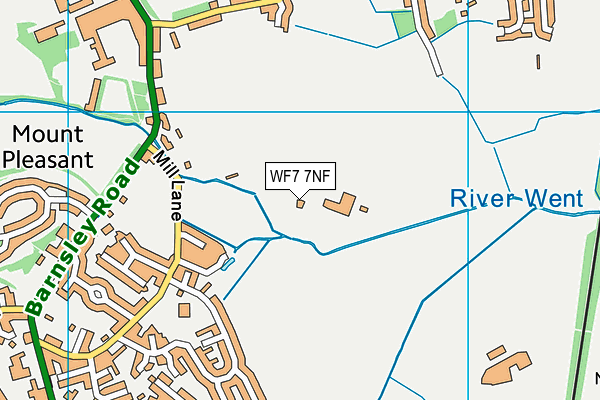 Carr Bridge Playing Fields map (WF7 7NF) - OS VectorMap District (Ordnance Survey)