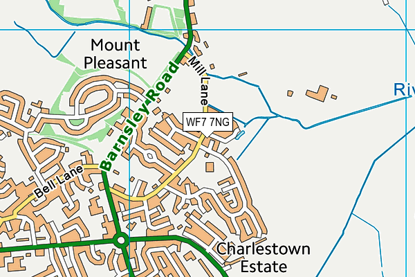 WF7 7NG map - OS VectorMap District (Ordnance Survey)