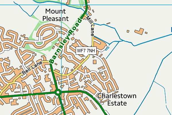 WF7 7NH map - OS VectorMap District (Ordnance Survey)