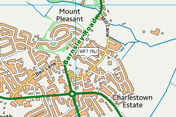 WF7 7NJ map - OS VectorMap District (Ordnance Survey)