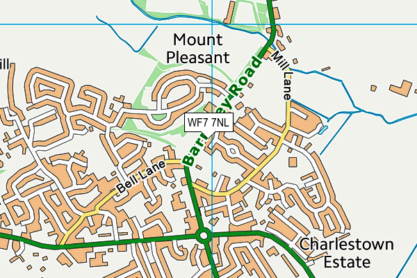 WF7 7NL map - OS VectorMap District (Ordnance Survey)