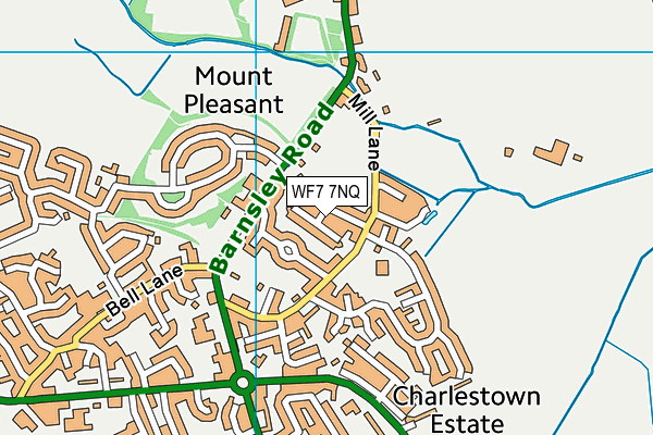 WF7 7NQ map - OS VectorMap District (Ordnance Survey)