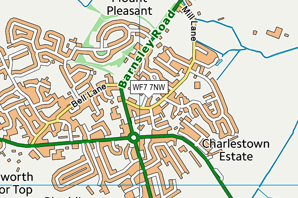 WF7 7NW map - OS VectorMap District (Ordnance Survey)