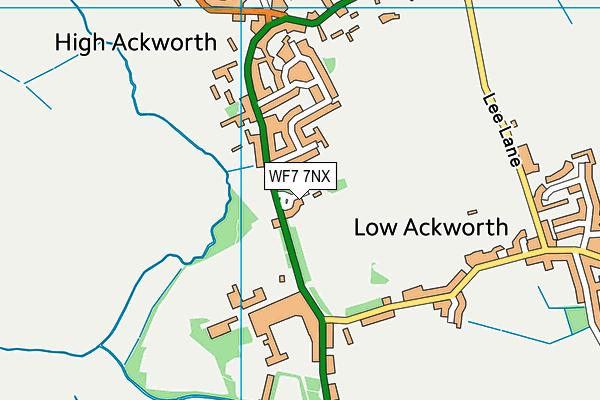 WF7 7NX map - OS VectorMap District (Ordnance Survey)