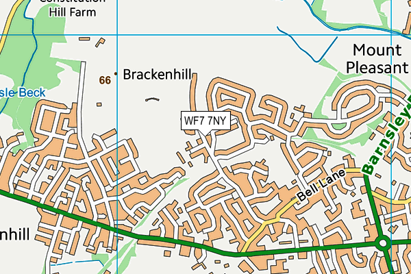 WF7 7NY map - OS VectorMap District (Ordnance Survey)