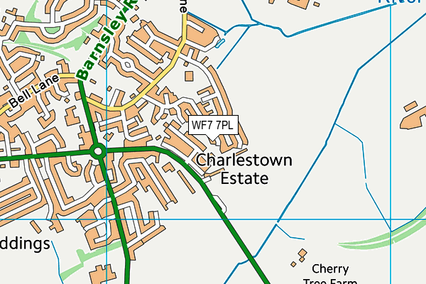 WF7 7PL map - OS VectorMap District (Ordnance Survey)