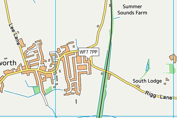 WF7 7PP map - OS VectorMap District (Ordnance Survey)