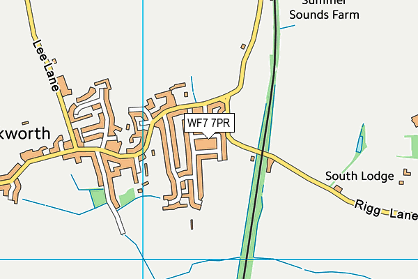 WF7 7PR map - OS VectorMap District (Ordnance Survey)