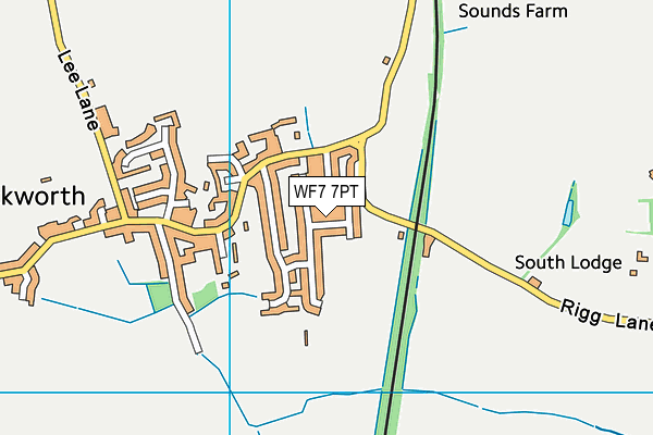 WF7 7PT map - OS VectorMap District (Ordnance Survey)