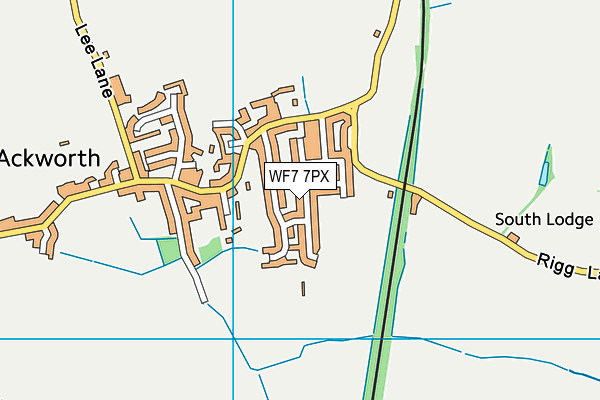 WF7 7PX map - OS VectorMap District (Ordnance Survey)