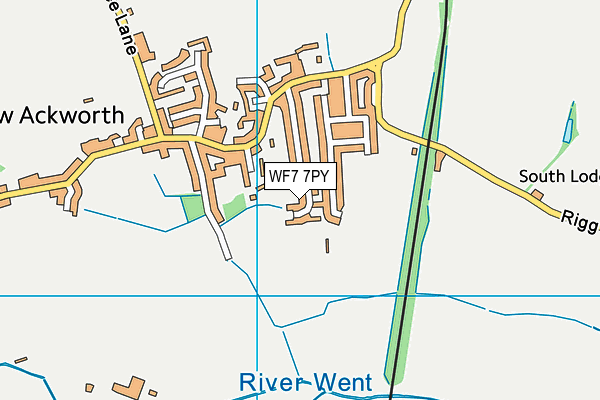 WF7 7PY map - OS VectorMap District (Ordnance Survey)