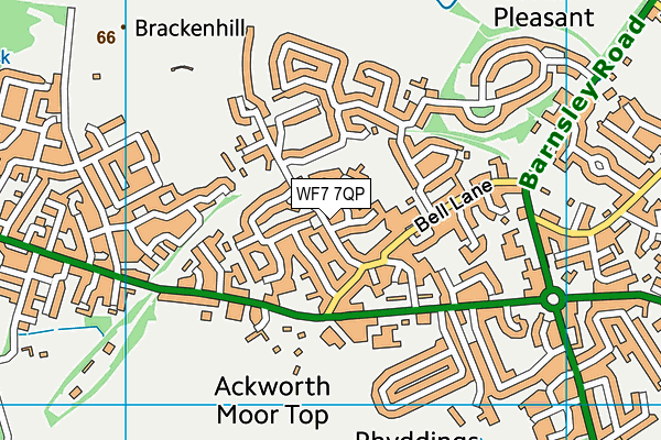 WF7 7QP map - OS VectorMap District (Ordnance Survey)