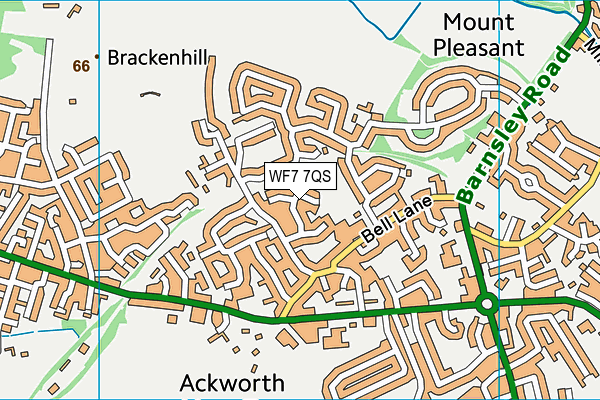 WF7 7QS map - OS VectorMap District (Ordnance Survey)