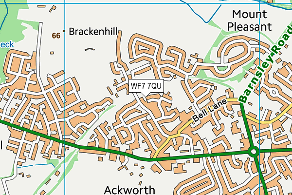 WF7 7QU map - OS VectorMap District (Ordnance Survey)