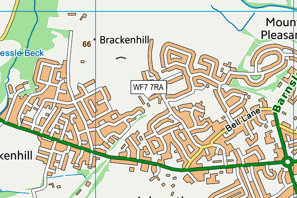 WF7 7RA map - OS VectorMap District (Ordnance Survey)