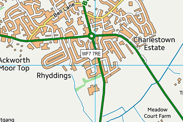 WF7 7RE map - OS VectorMap District (Ordnance Survey)