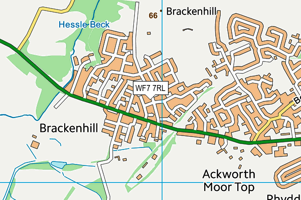 WF7 7RL map - OS VectorMap District (Ordnance Survey)