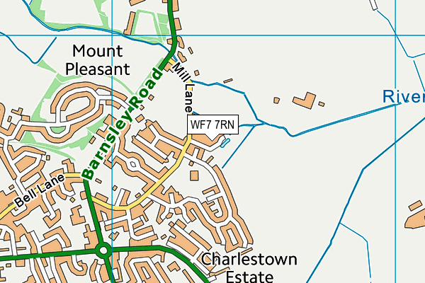 WF7 7RN map - OS VectorMap District (Ordnance Survey)