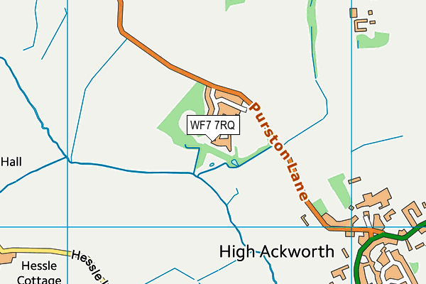 WF7 7RQ map - OS VectorMap District (Ordnance Survey)