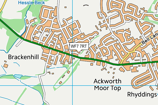 WF7 7RT map - OS VectorMap District (Ordnance Survey)