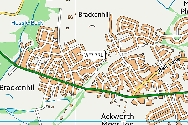 WF7 7RU map - OS VectorMap District (Ordnance Survey)