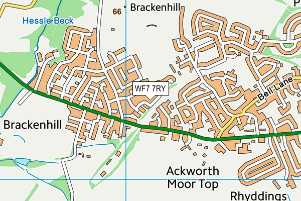 WF7 7RY map - OS VectorMap District (Ordnance Survey)