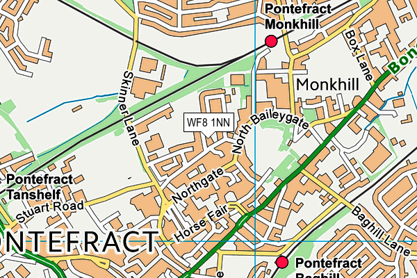 WF8 1NN map - OS VectorMap District (Ordnance Survey)