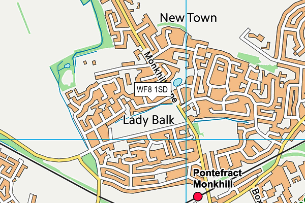 Ladybalk Quarry map (WF8 1SD) - OS VectorMap District (Ordnance Survey)