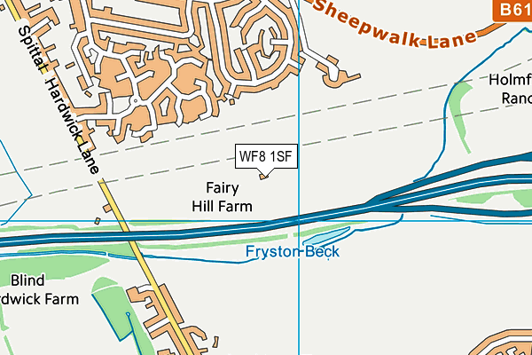 WF8 1SF map - OS VectorMap District (Ordnance Survey)