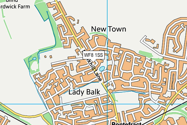 WF8 1SS map - OS VectorMap District (Ordnance Survey)