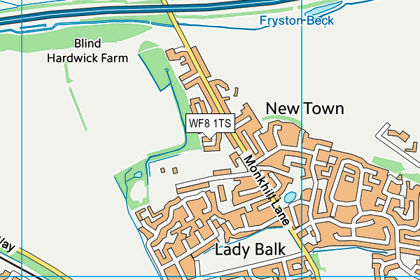 WF8 1TS map - OS VectorMap District (Ordnance Survey)