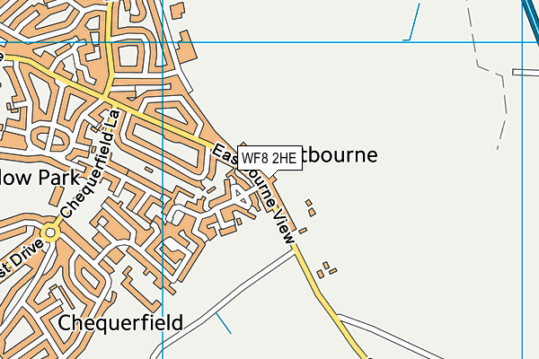 WF8 2HE map - OS VectorMap District (Ordnance Survey)