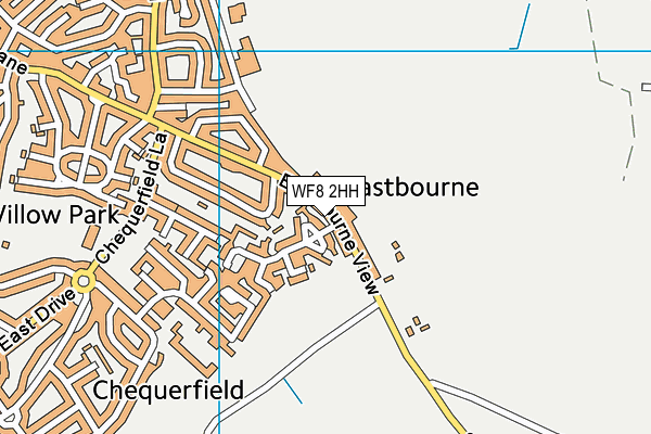 WF8 2HH map - OS VectorMap District (Ordnance Survey)