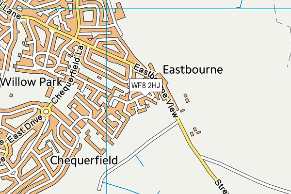 WF8 2HJ map - OS VectorMap District (Ordnance Survey)