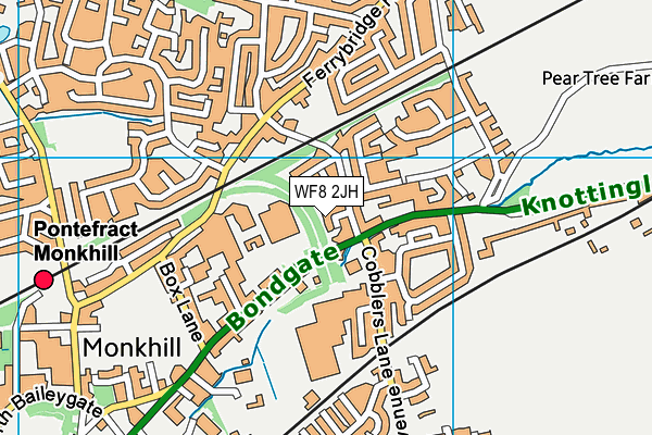 WF8 2JH map - OS VectorMap District (Ordnance Survey)