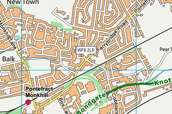 WF8 2LP map - OS VectorMap District (Ordnance Survey)