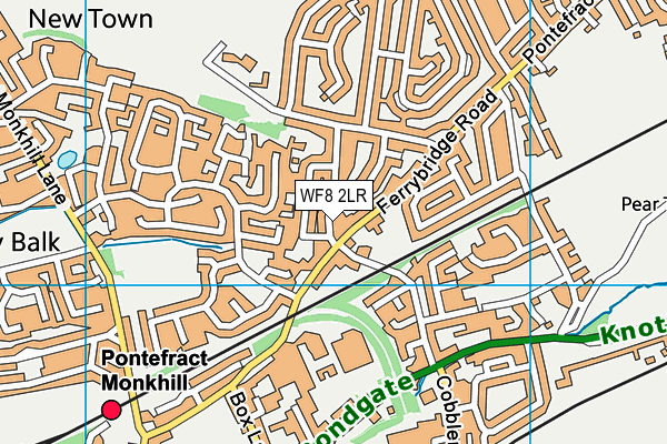 WF8 2LR map - OS VectorMap District (Ordnance Survey)