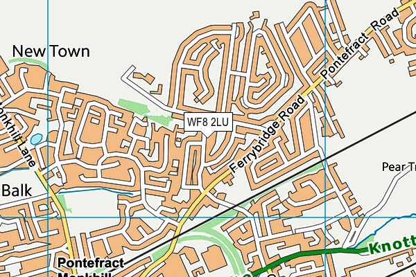 WF8 2LU map - OS VectorMap District (Ordnance Survey)