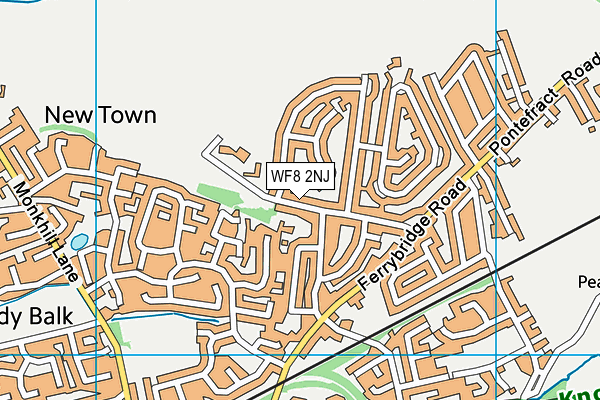 Orchard Head Junior, Infant And Nursery School map (WF8 2NJ) - OS VectorMap District (Ordnance Survey)