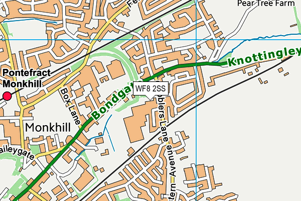 WF8 2SS map - OS VectorMap District (Ordnance Survey)