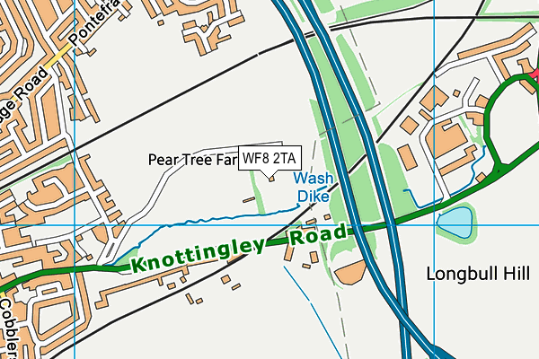 WF8 2TA map - OS VectorMap District (Ordnance Survey)